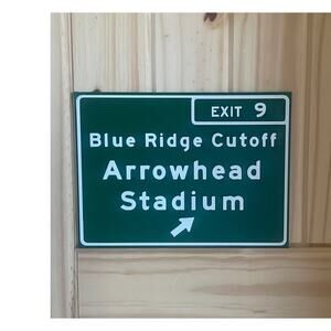 Arrowhead Stadium Kansas City Road Sign Highway Travel Missouri